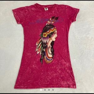 Native American Ed Hardy T-shirt size extra small